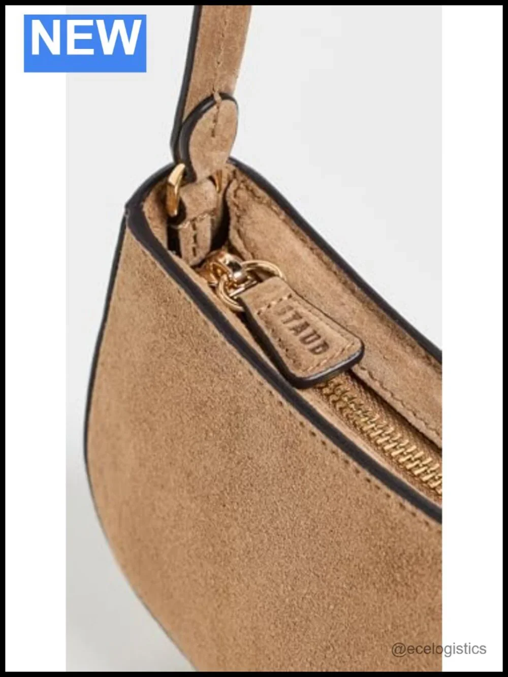 Suede Hobo Bag with Shoulder Strap